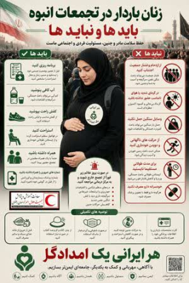 🔰 زنان باردار در تجمعات انبوه بایدها و نبایدها
